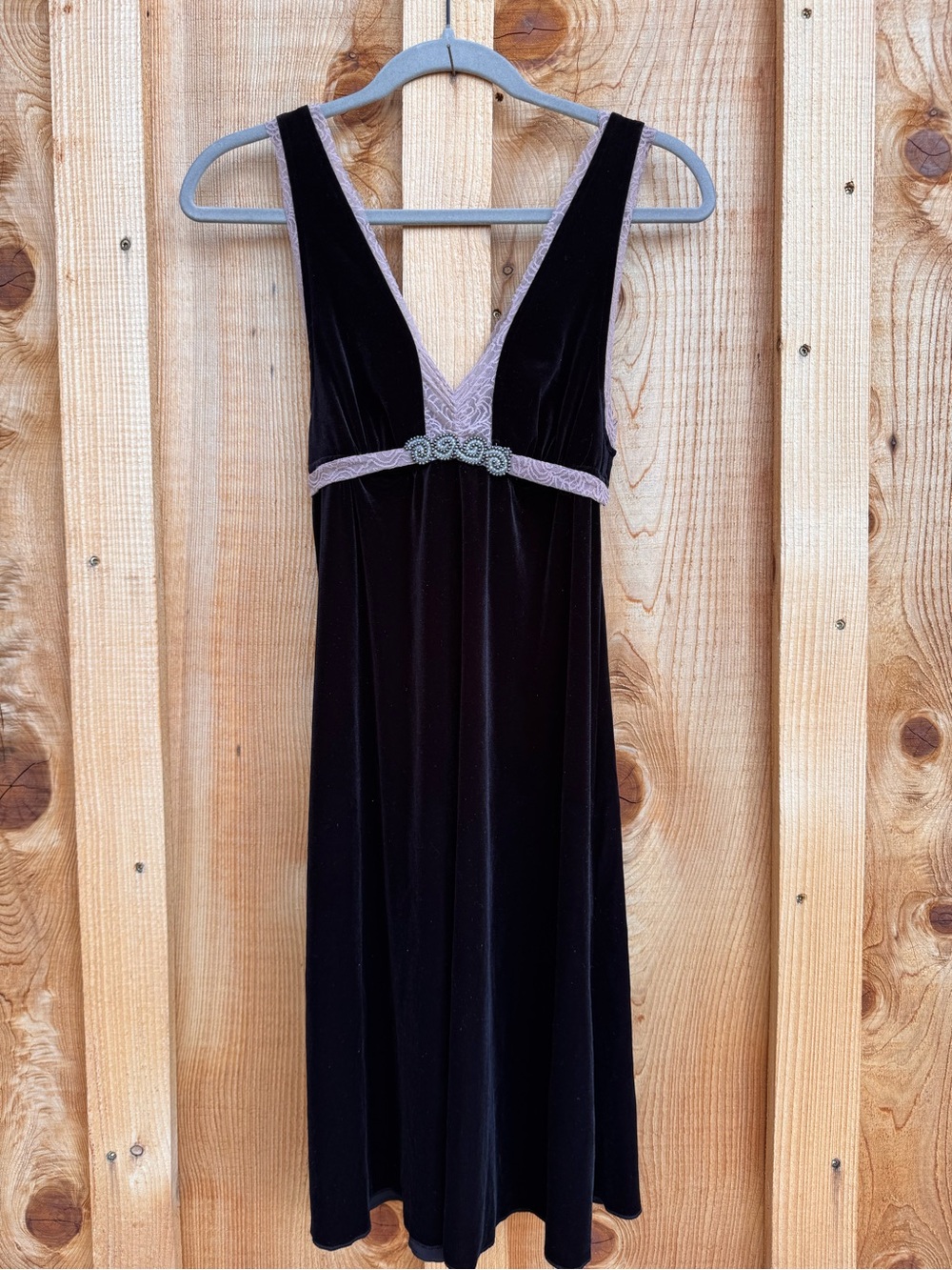 Free People black Velvet Dress